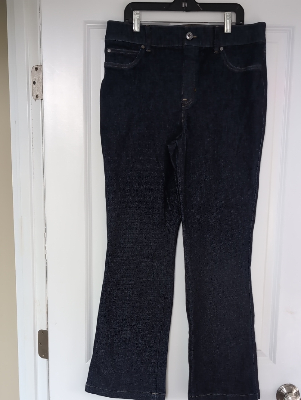 SPANX Bootcut Jeans in Dark Blue Denim